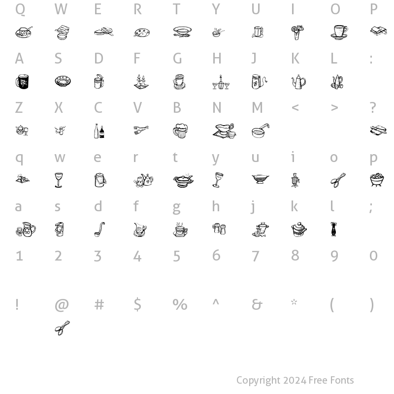 Character Map of PrositBats Regular