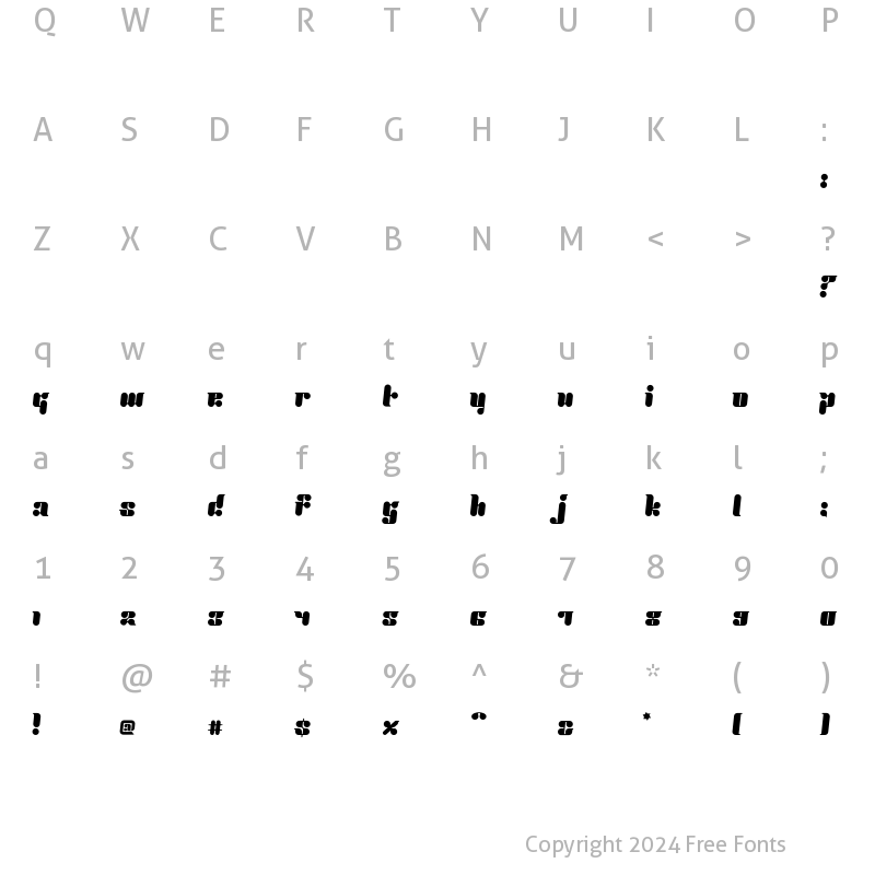 Character Map of Proton Alternate Regular