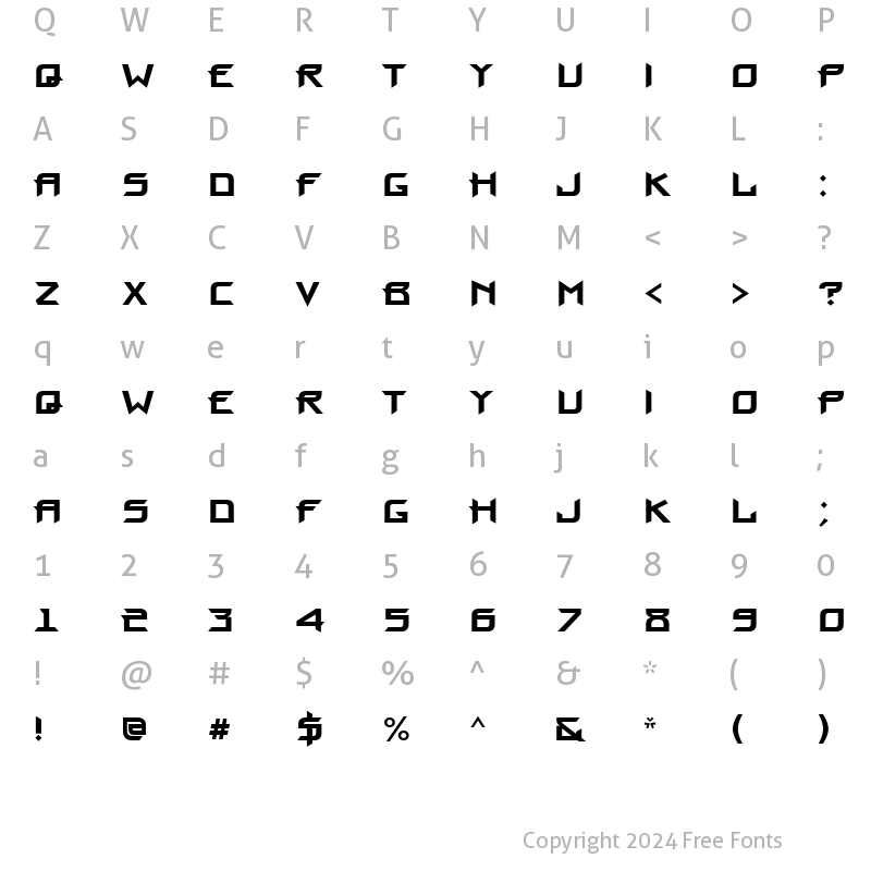 Character Map of Proun Bold