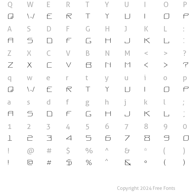 Character Map of Proun Normal