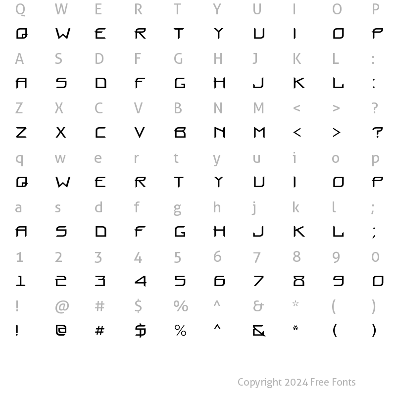 Character Map of ProunBC Regular