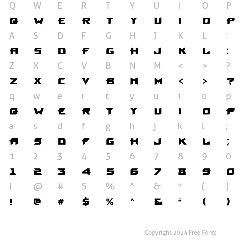 Character Map of ProunX Bold