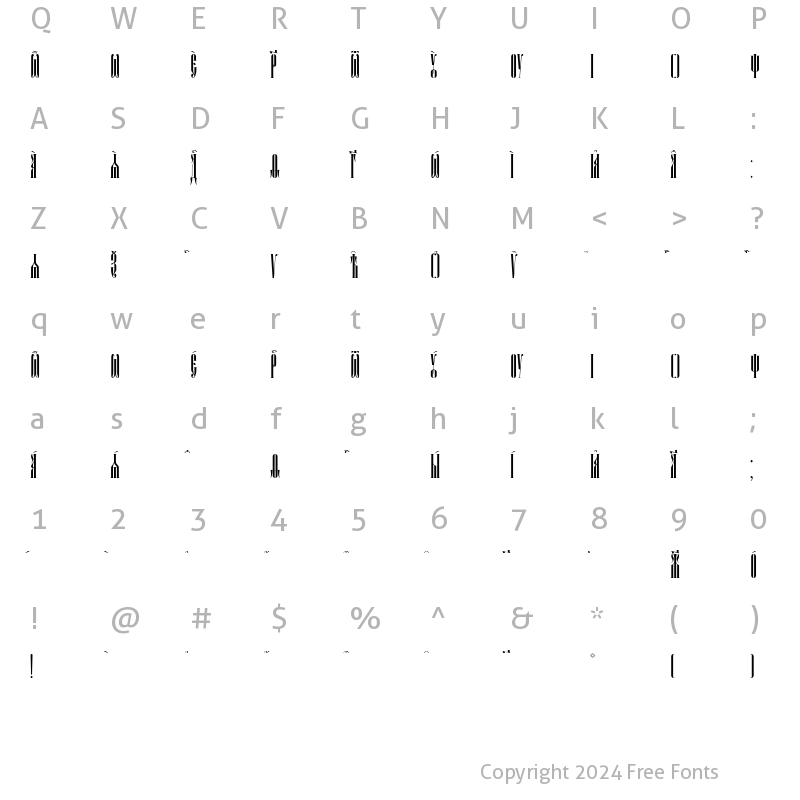 Character Map of Psaltyr Ucs Regular