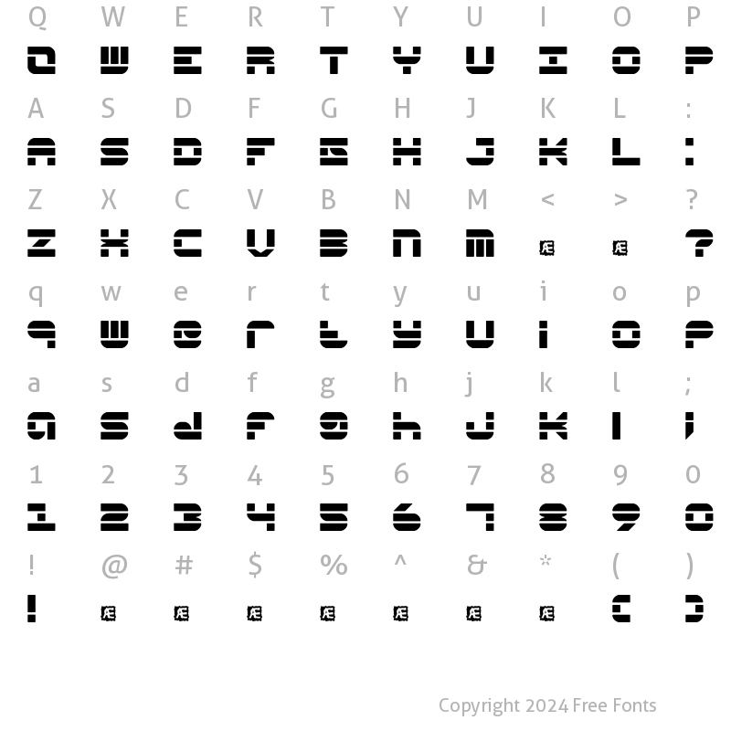 Character Map of Pseudo BRK Regular