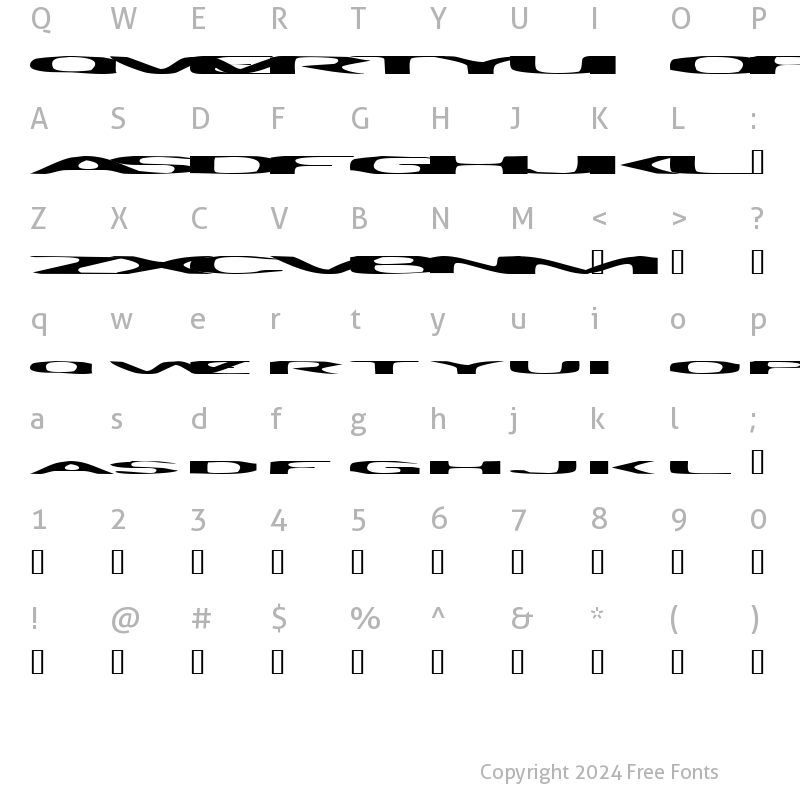 Character Map of Psychye Regular