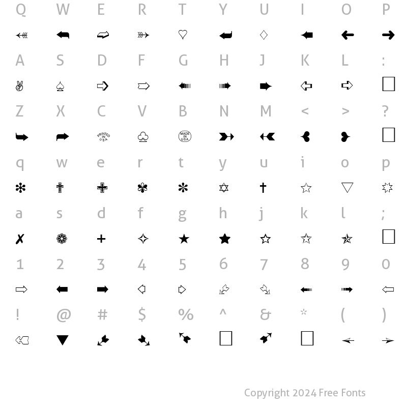 Character Map of PT Doodads Normal