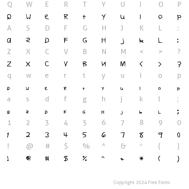 Character Map of PT Hobbes Normal