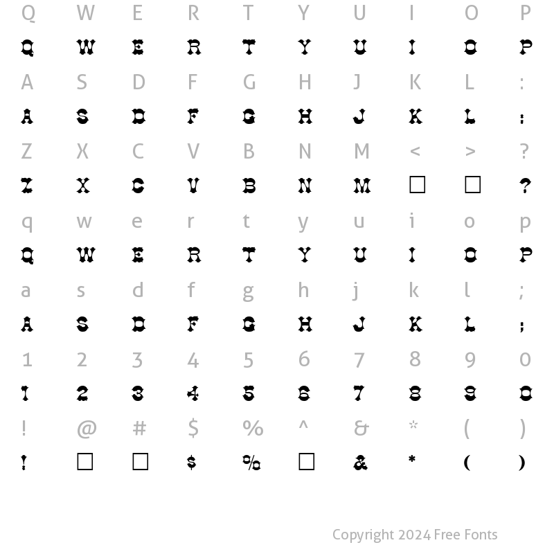 Character Map of PT Longbranch Normal