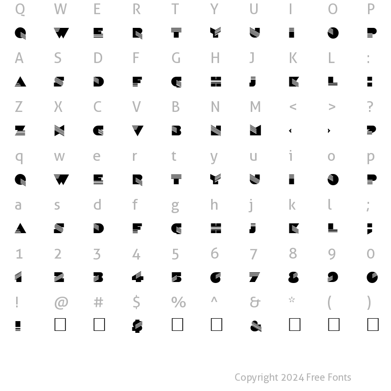 Character Map of PT Moda Normal