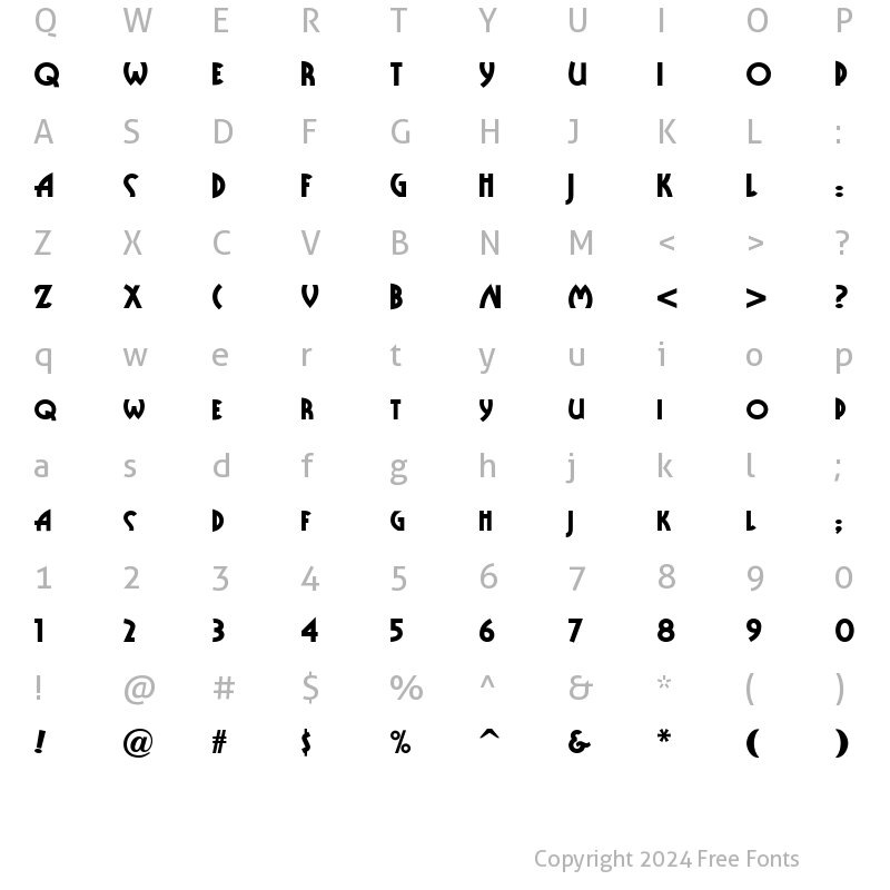 Character Map of Public Enemy NF Regular