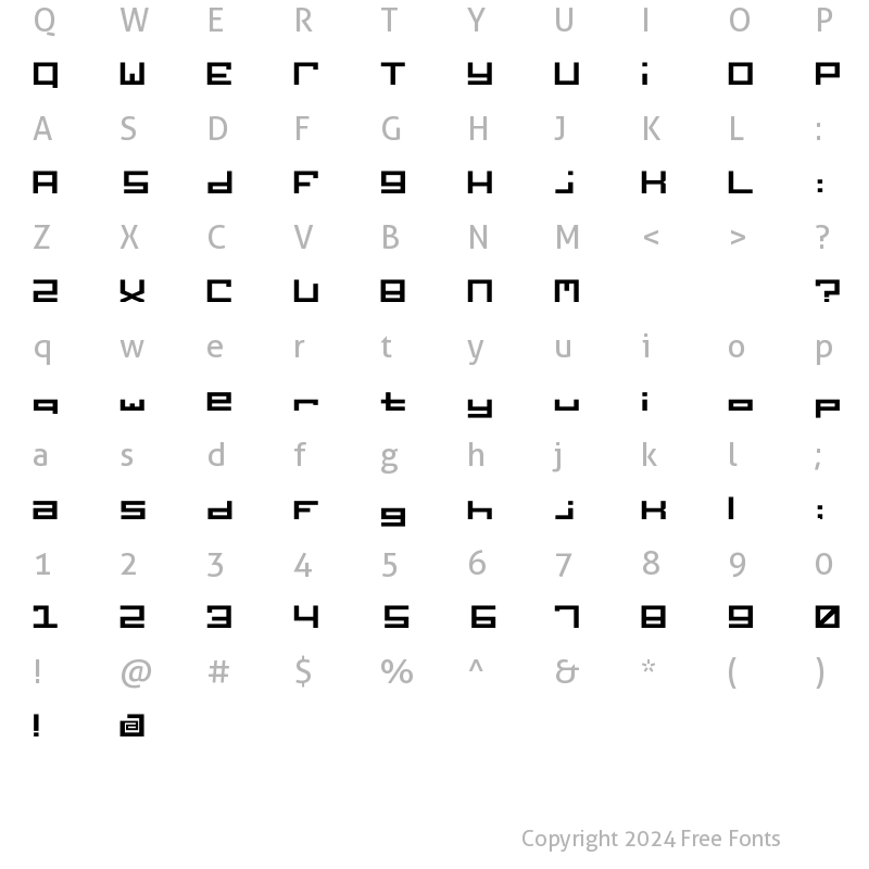 Character Map of Public Nation Original