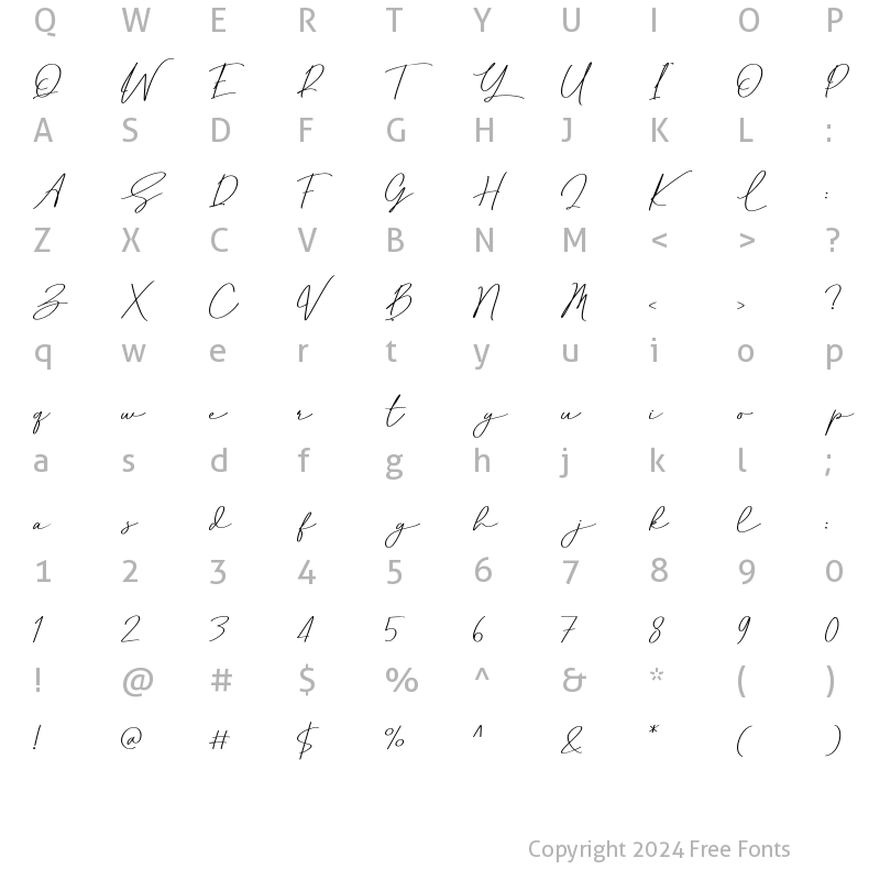 Character Map of Pubrih Regular