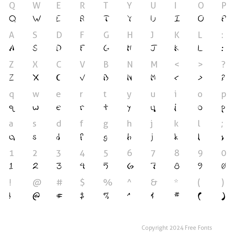 Character Map of Puddle Oozing