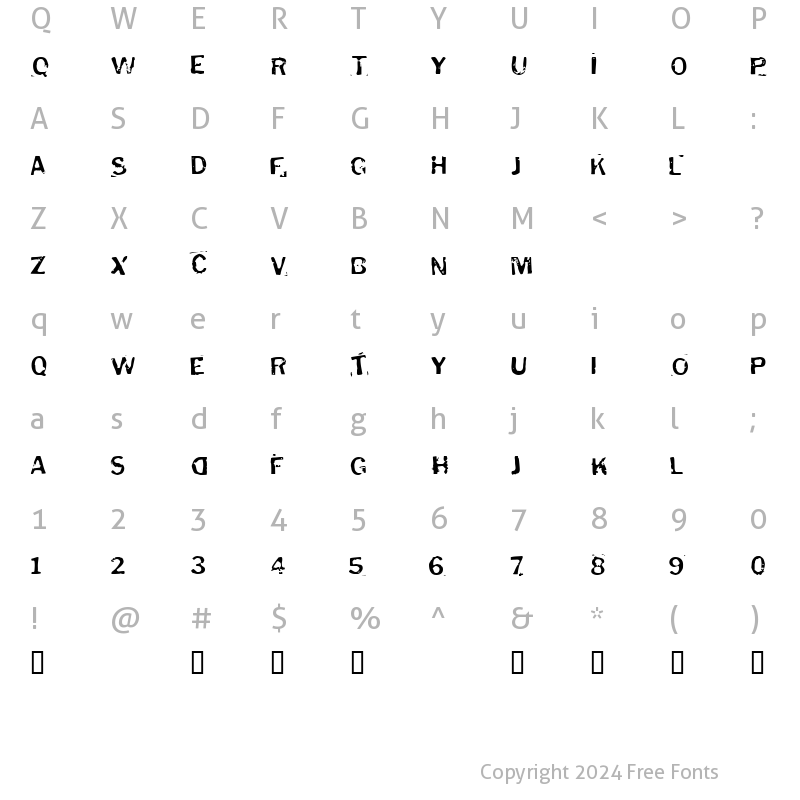 Character Map of Puddleduck Regular