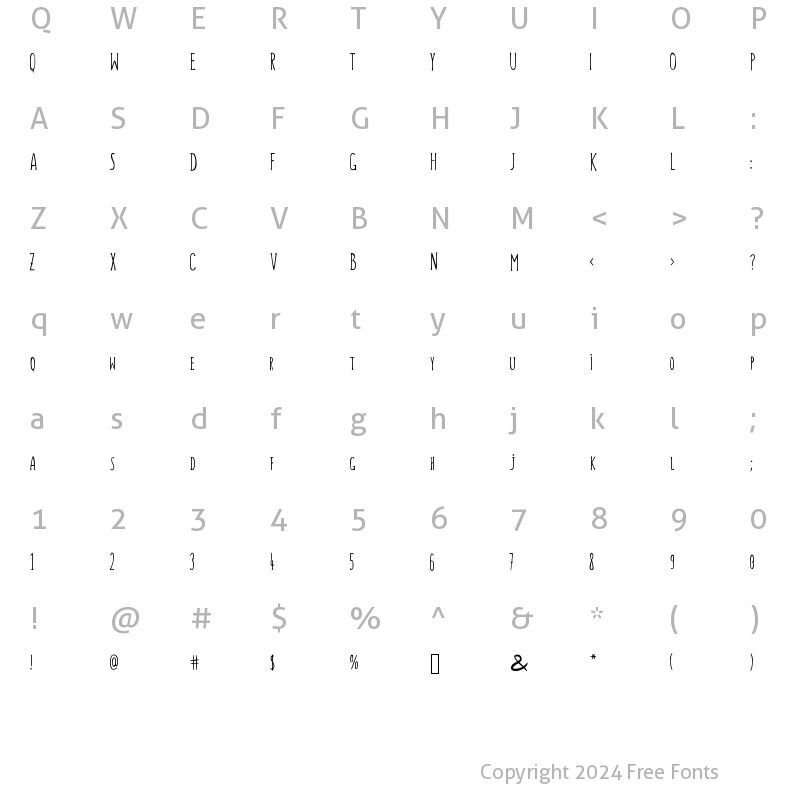 Character Map of Pugzley HipsterThin