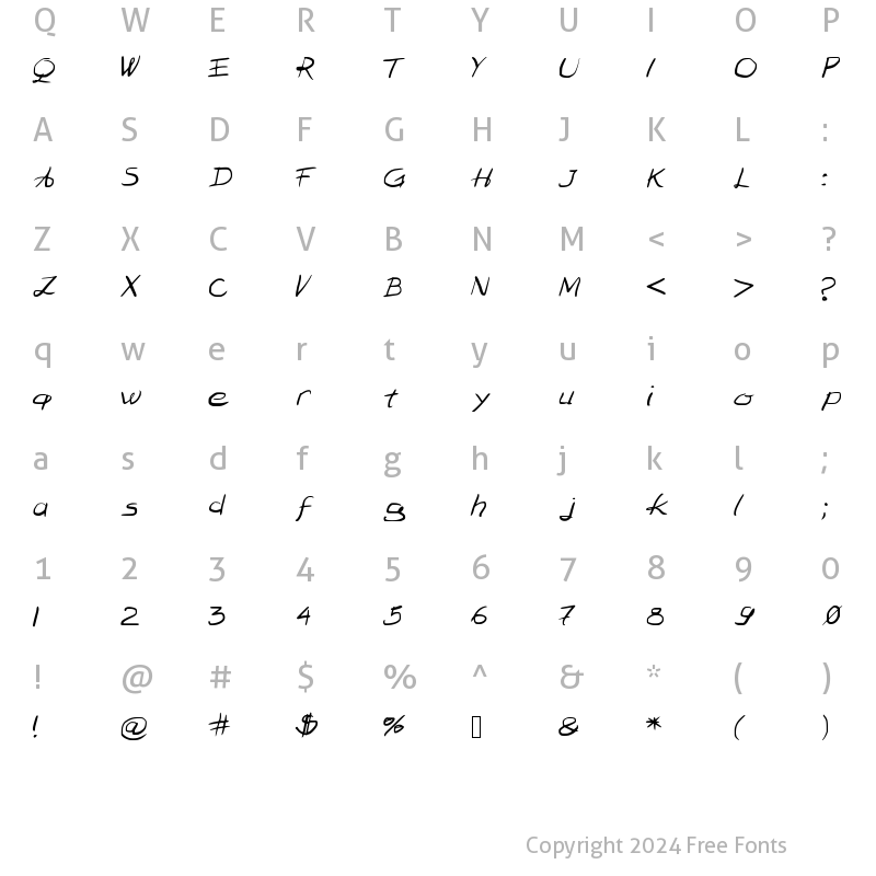 Character Map of Pugzley Special