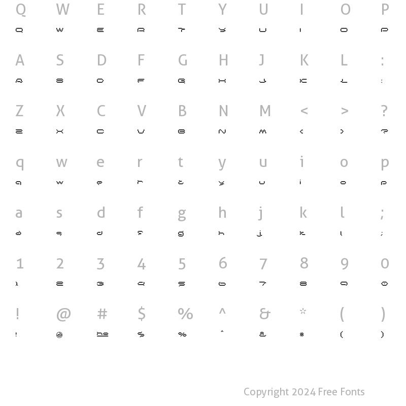 Character Map of Pulsar NClass Regular