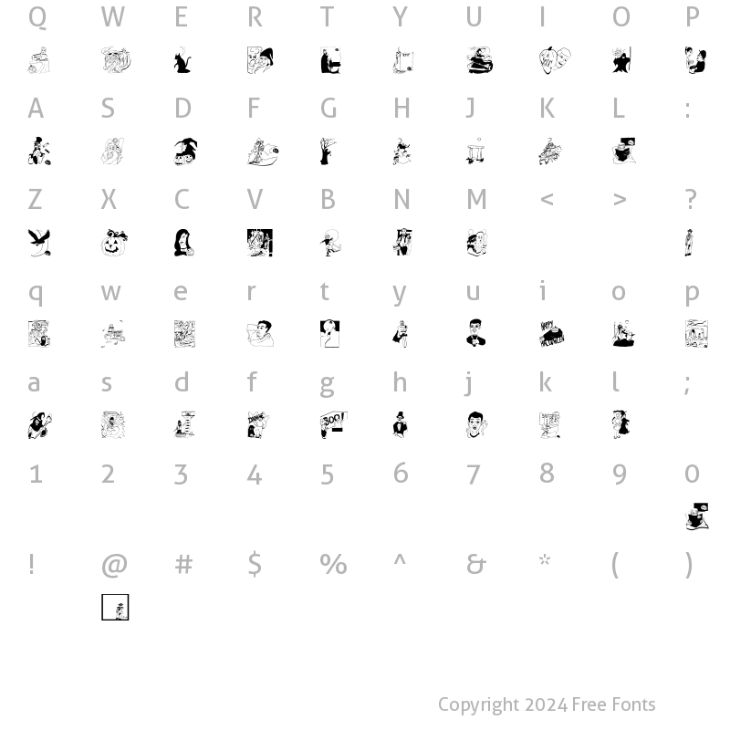 Character Map of Pumpkins2006 Regular