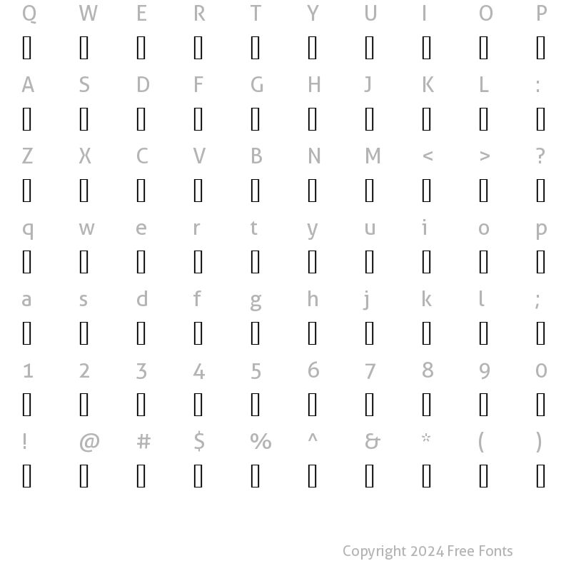 Character Map of PUPPYLIKE Regular