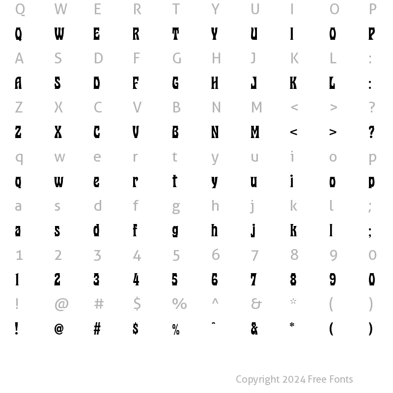 Character Map of Pure Psychedelia Regular