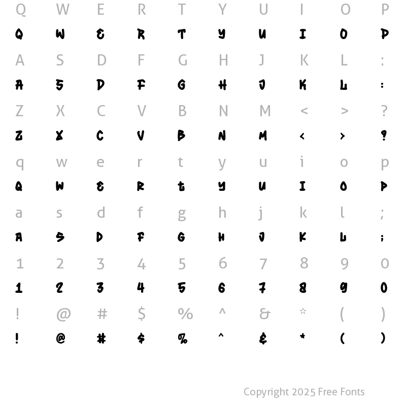 Character Map of Pylox Street Regular