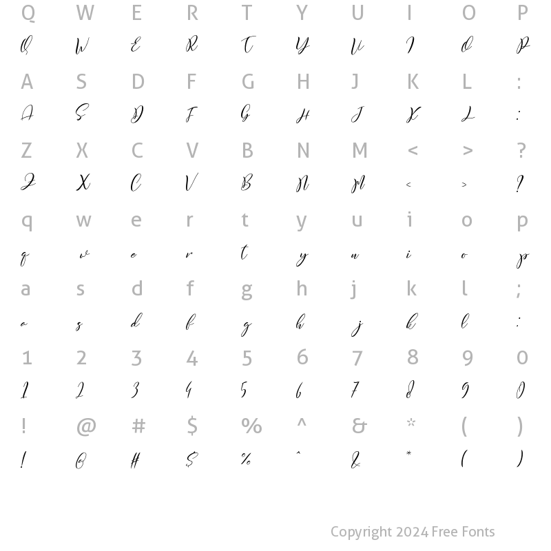 Character Map of Qasky Regular