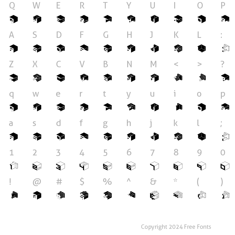 Character Map of Qbicle1BRKMKinv Regular