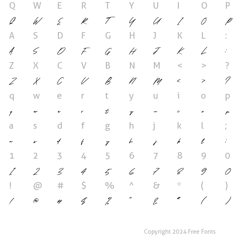 Character Map of Qeanud Regular