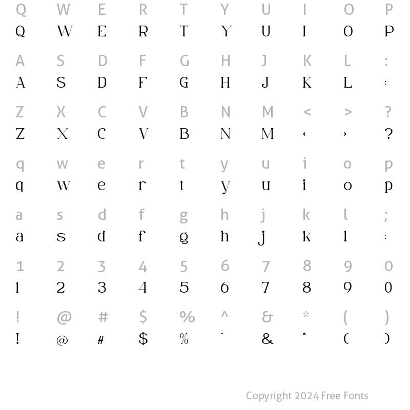 Character Map of Qeskile Voyage Thin