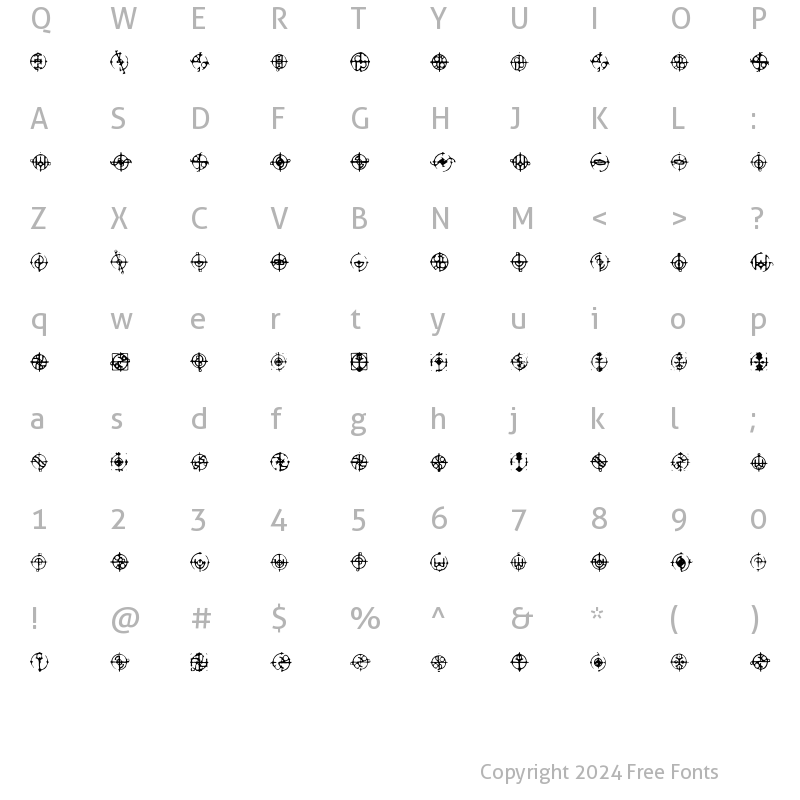 Character Map of Qestir Dingbat Regular