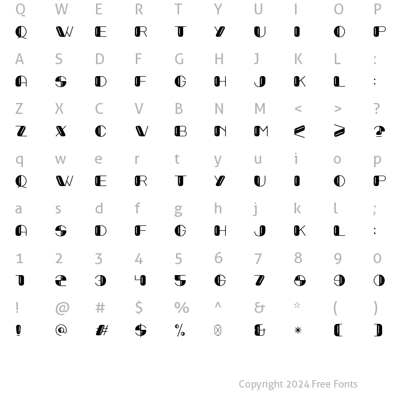 Character Map of Qhitela Cruzh Rounded