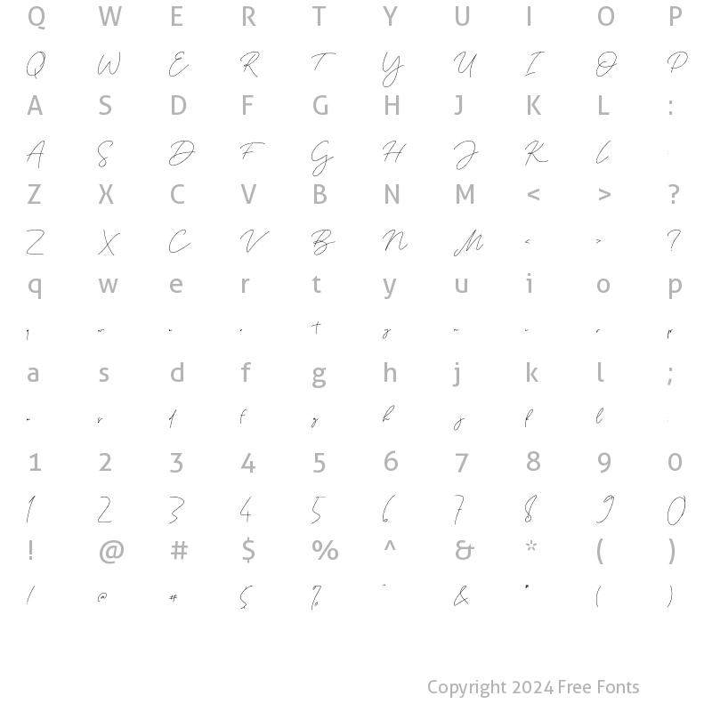 Character Map of Qojack Regular