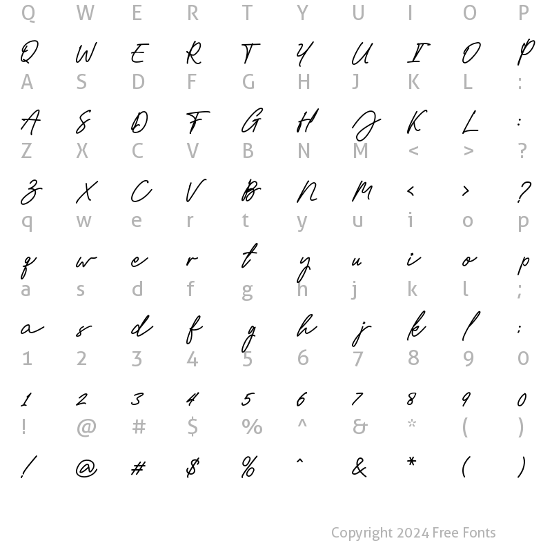 Character Map of Qollbi Regular