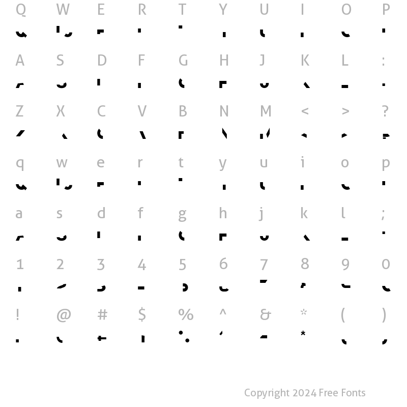 Character Map of Qsans Front