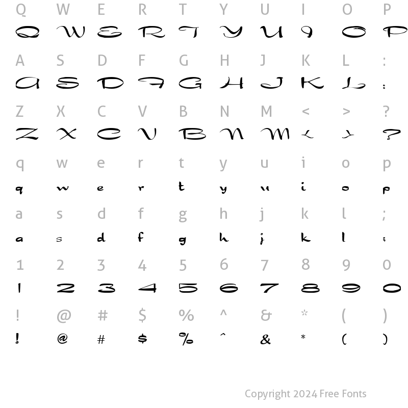 Character Map of QTArabian Regular