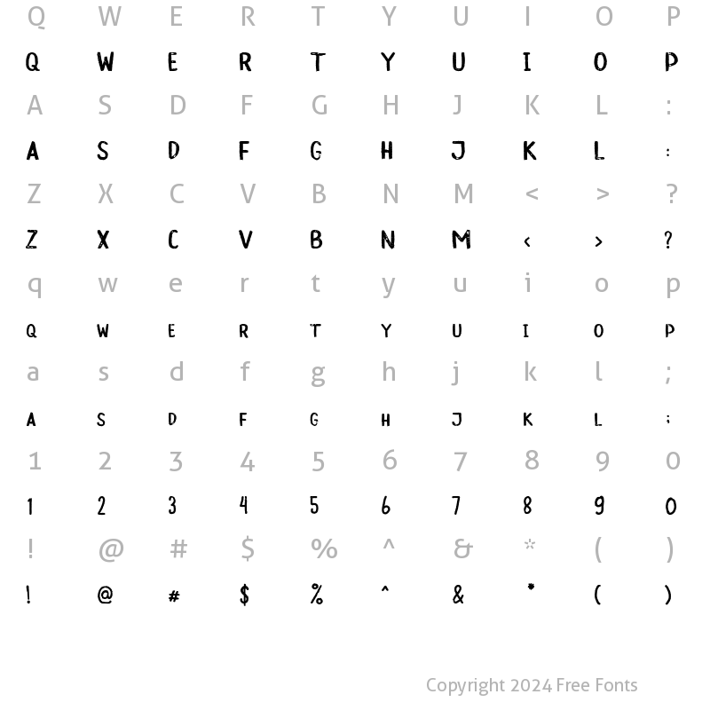 Character Map of Quachita Regular