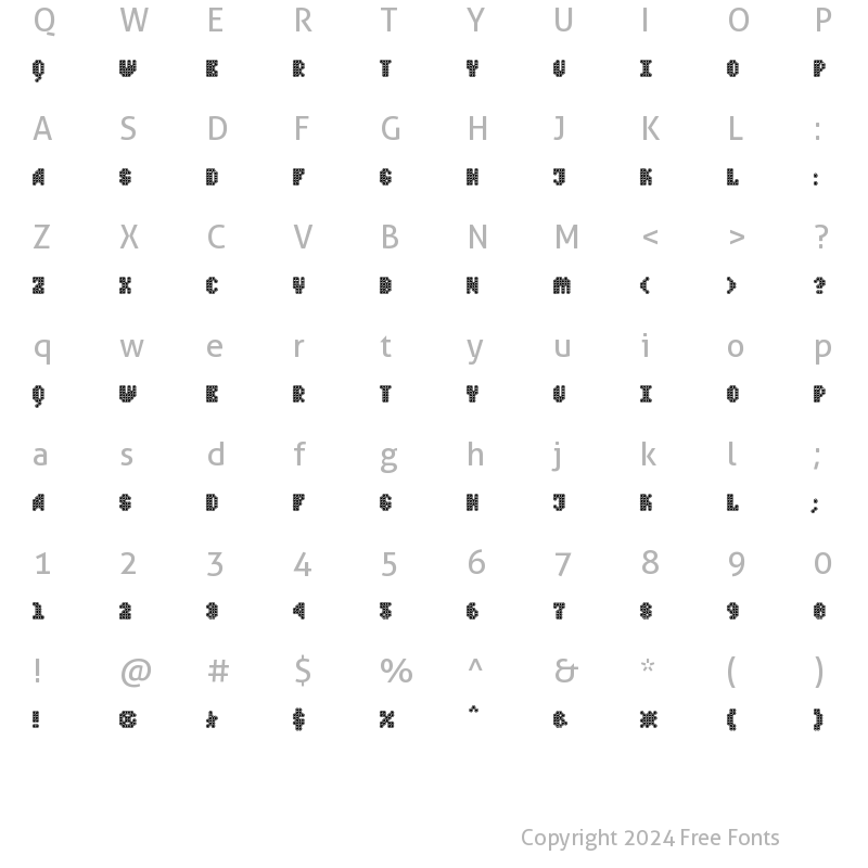 Character Map of Quad ChannelFour Regular