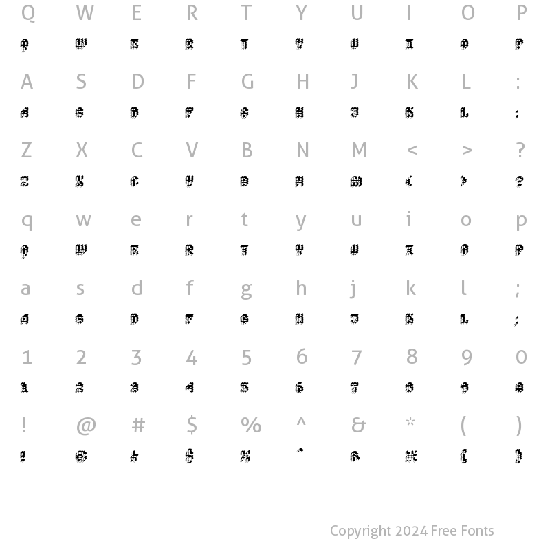 Character Map of Quad Regular