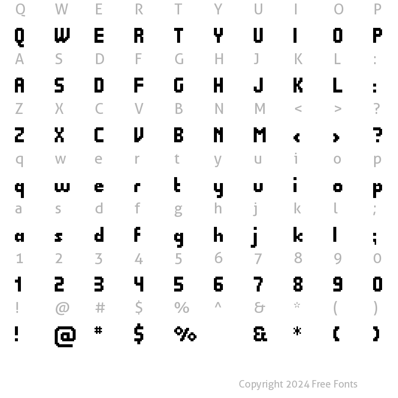 Character Map of Quadrit Regular