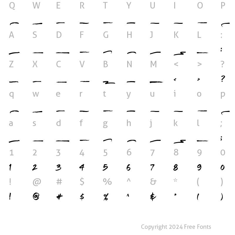 Character Map of Quakerhack Swash