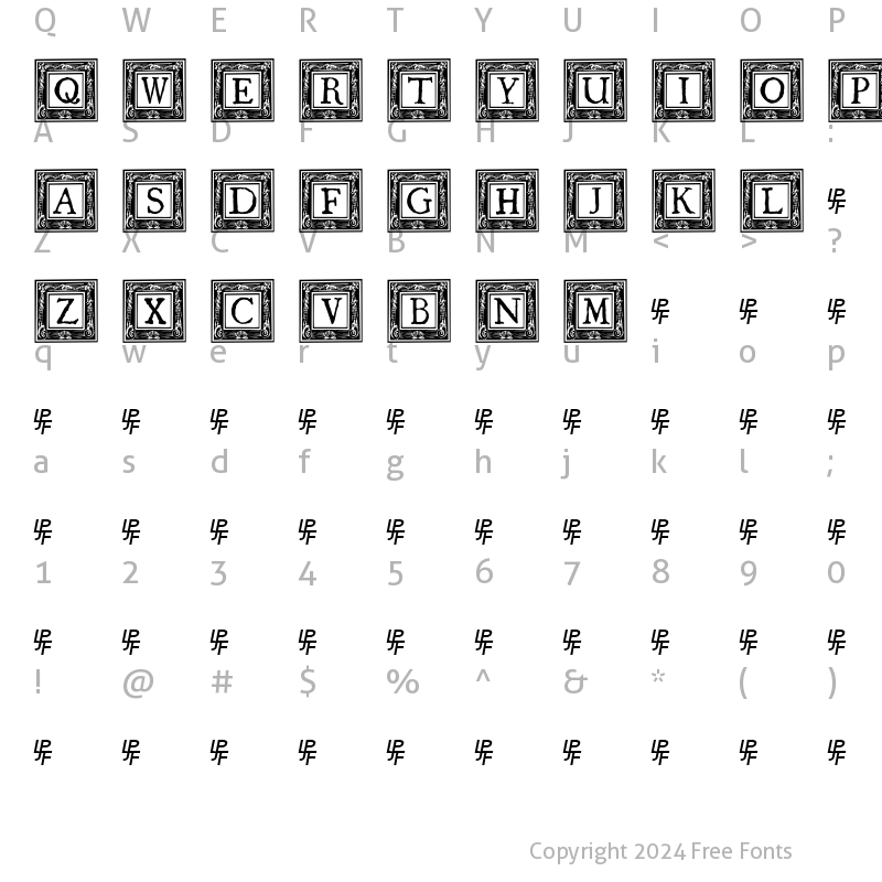 Character Map of QuaNauticale_Initials_No2 Regular