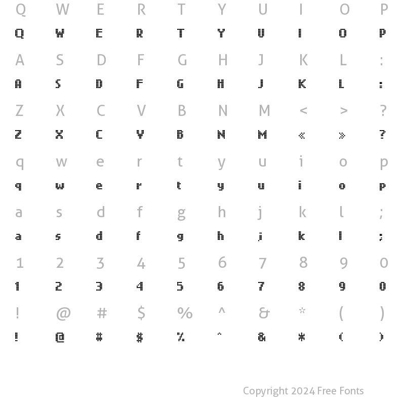 Character Map of quant Regular