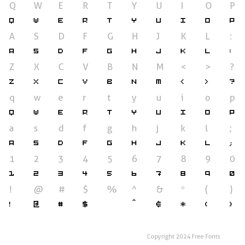 Character Map of Quanta Regular