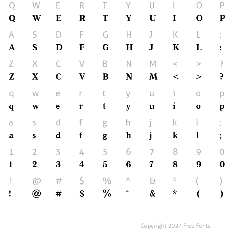 Character Map of QuantAntiquaC Bold