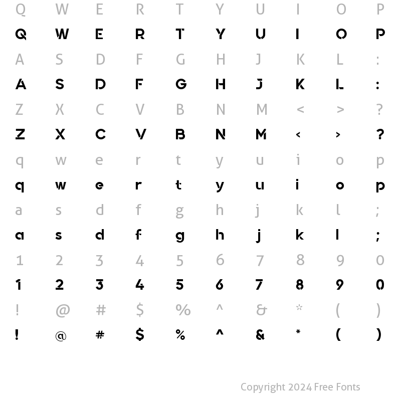 Character Map of Quantify Regular