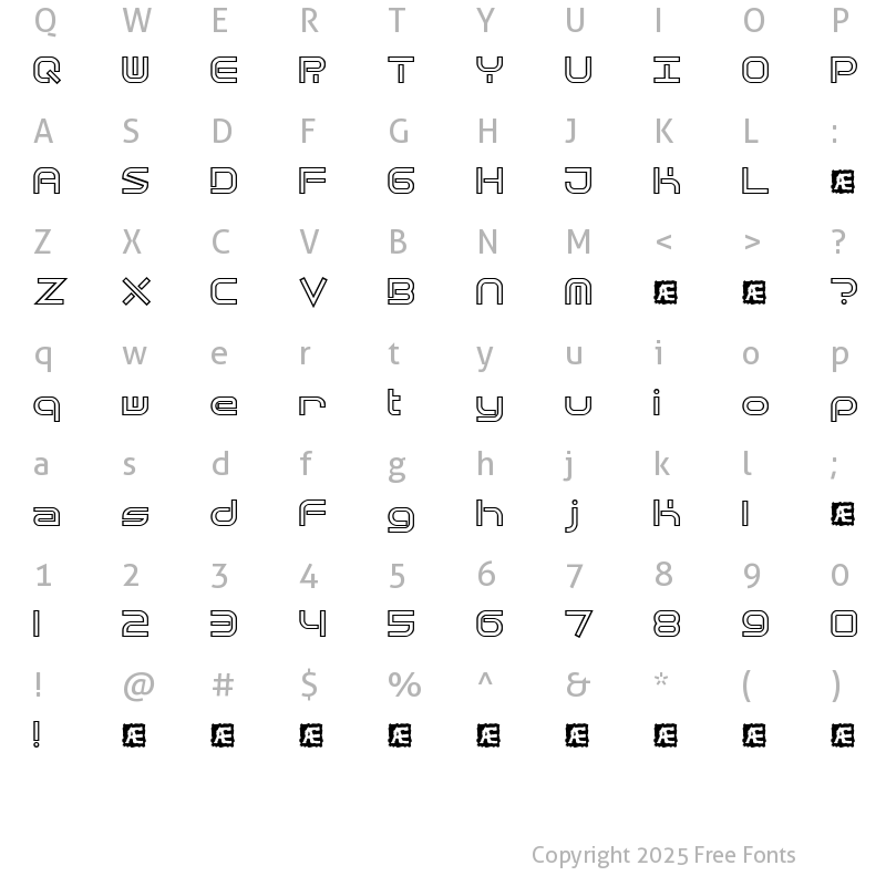 Character Map of Quantum Flat Hollow BRK Regular