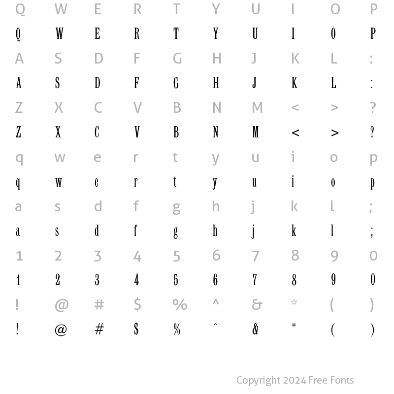 Character Map of QuantumElongated Regular