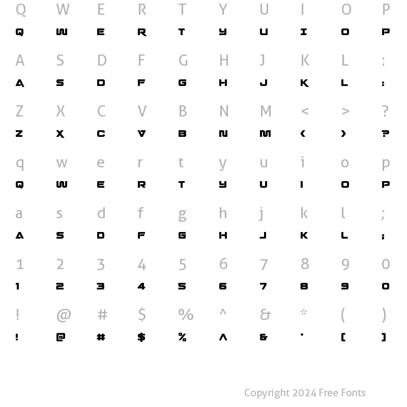 Character Map of Quark Storm Condensed Condensed