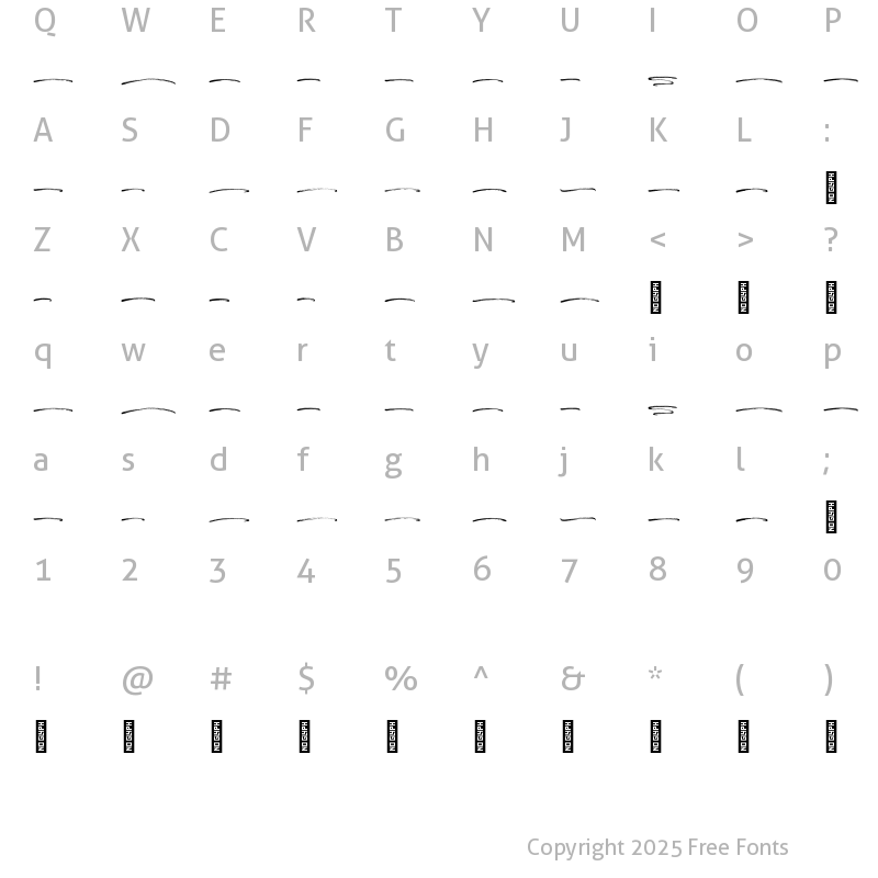 Character Map of Quartiel Swash