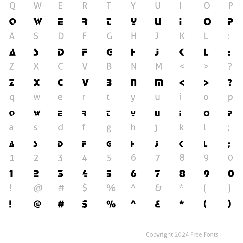 Character Map of Quasar Regular